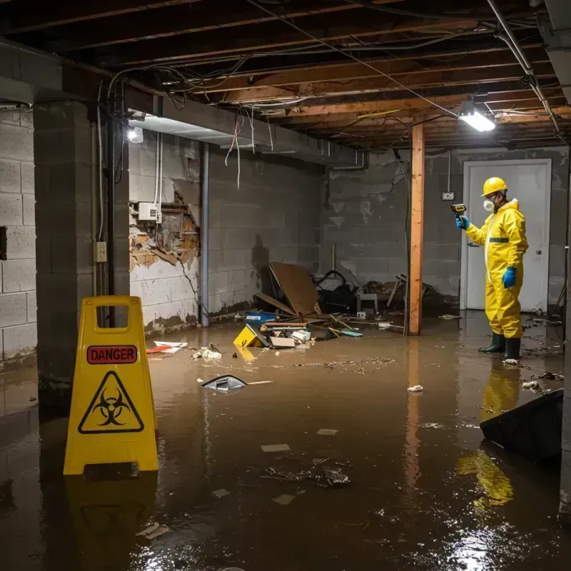 Flooded Basement Electrical Hazard in Dardanelle, AR Property